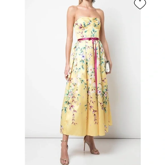 Marchesa notte hotsell yellow dress